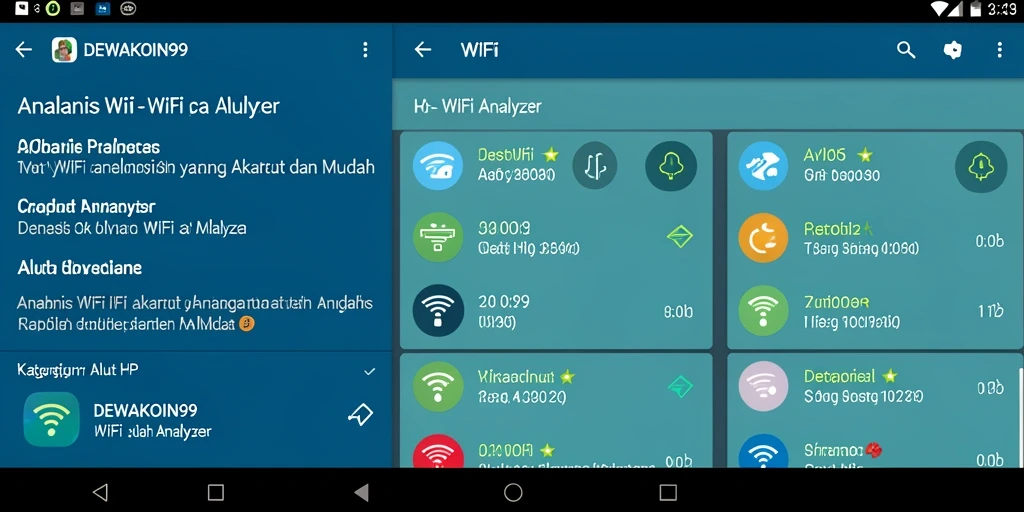 Tampilan antarmuka DEWAKOIN99 yang menunjukkan fungsi analisis WiFi dengan jelas.