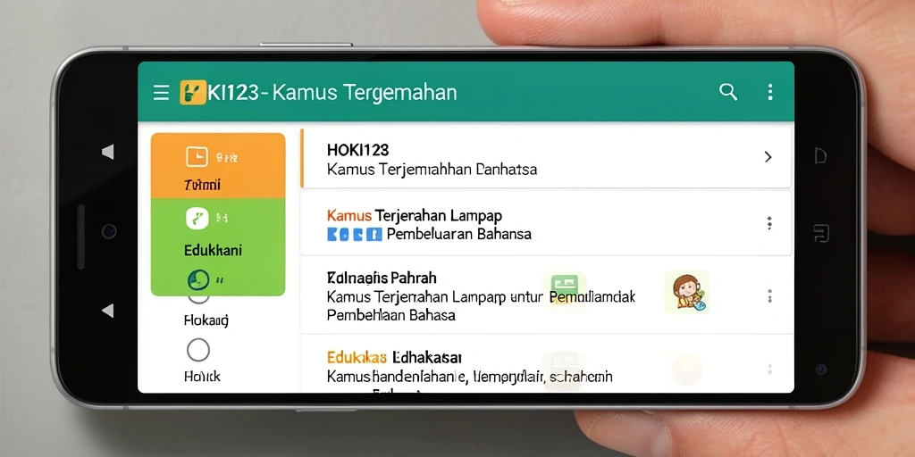 Antarmuka HOKI123 yang user-friendly untuk Kamus Terjemahan.