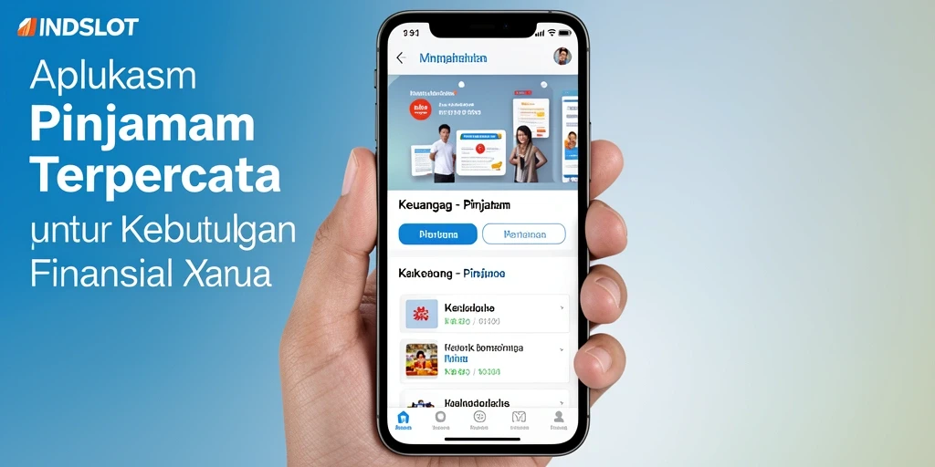 Antarmuka aplikasi INDSLOT yang mudah digunakan untuk melakukan pinjaman.