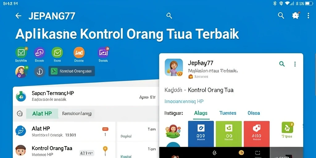 Antarmuka JEPANG77 yang ramah pengguna untuk kontrol orang tua.