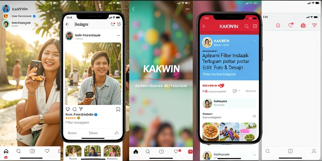 Tampilan antarmuka KAKWIN dengan koleksi filter yang menarik.