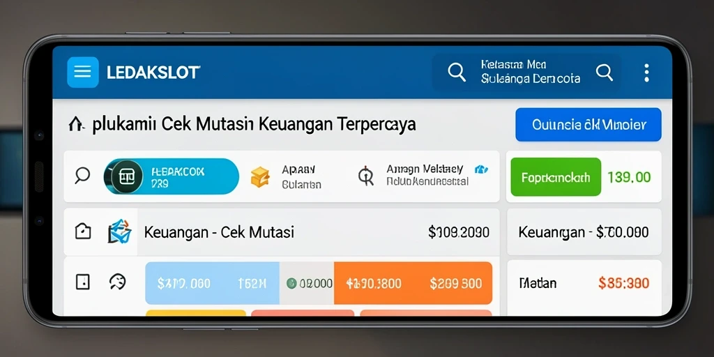 Tampilan antarmuka aplikasi LEDAKSLOT untuk cek mutasi keuangan.